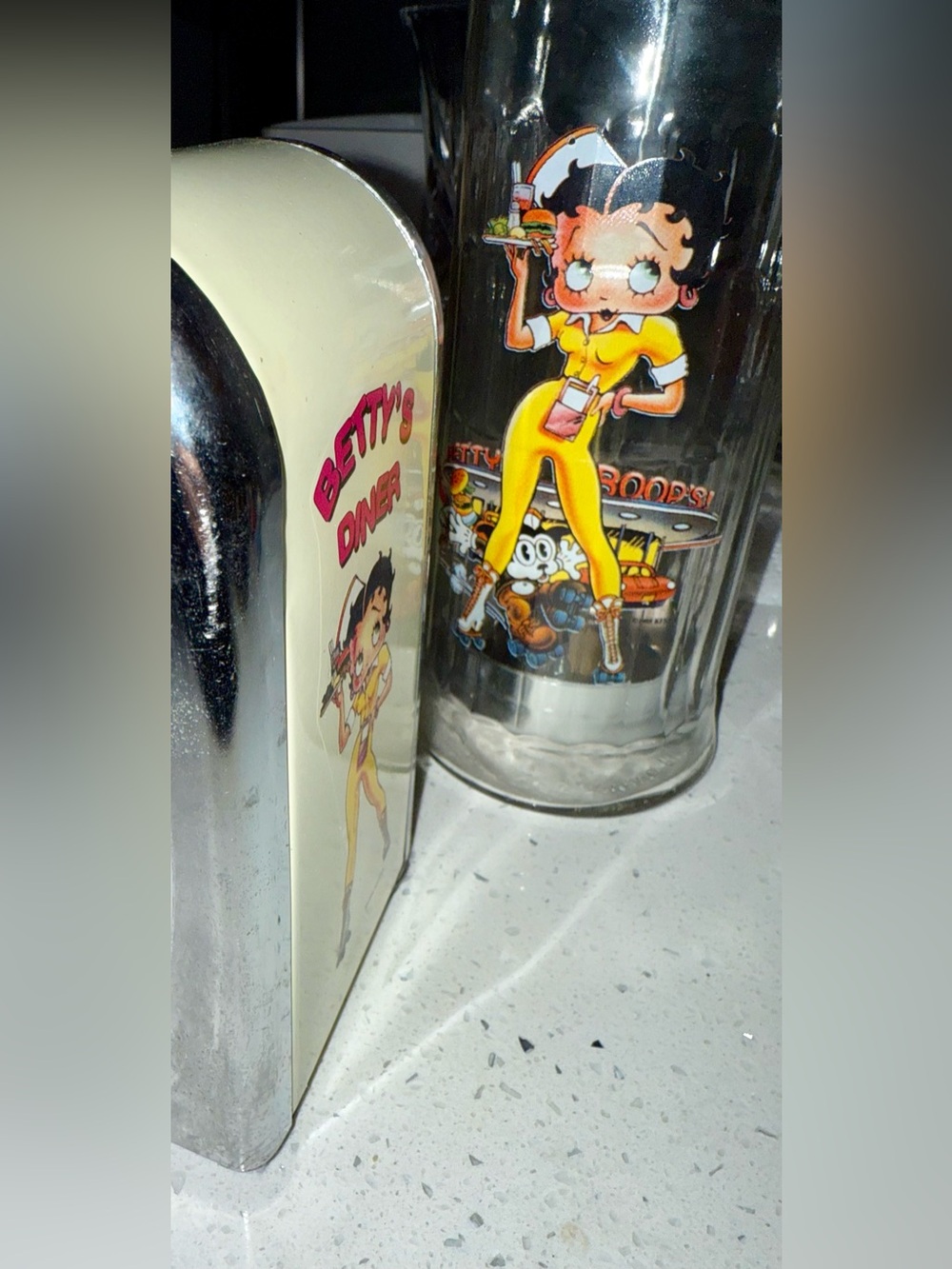 Vintage Collectable Betty Boop Diner Straw & Napkin holders